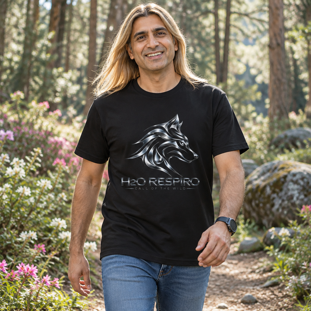 Unisex Wolf T-shirt – H2O RESPIRO ANIMALS Edition, design preview