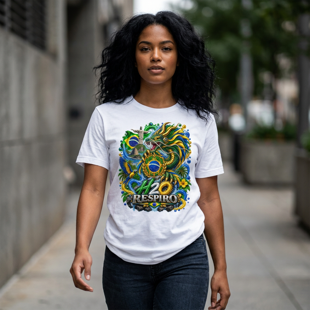 T-shirt unisexe Dragon Flow – Édition Brésil | H2O RESPIRO