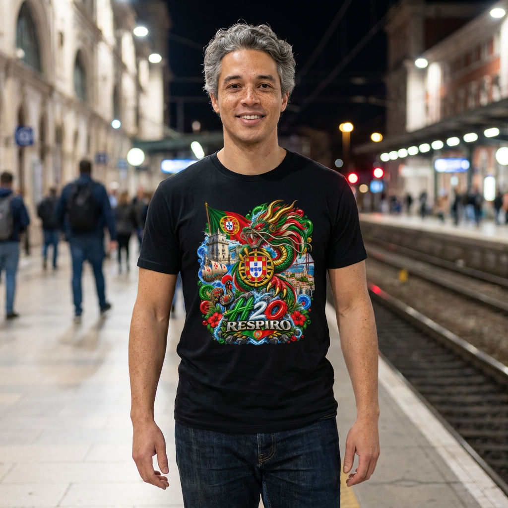 T-shirt unisexe Dragon Flow – Édition Portugal | H2O RESPIRO