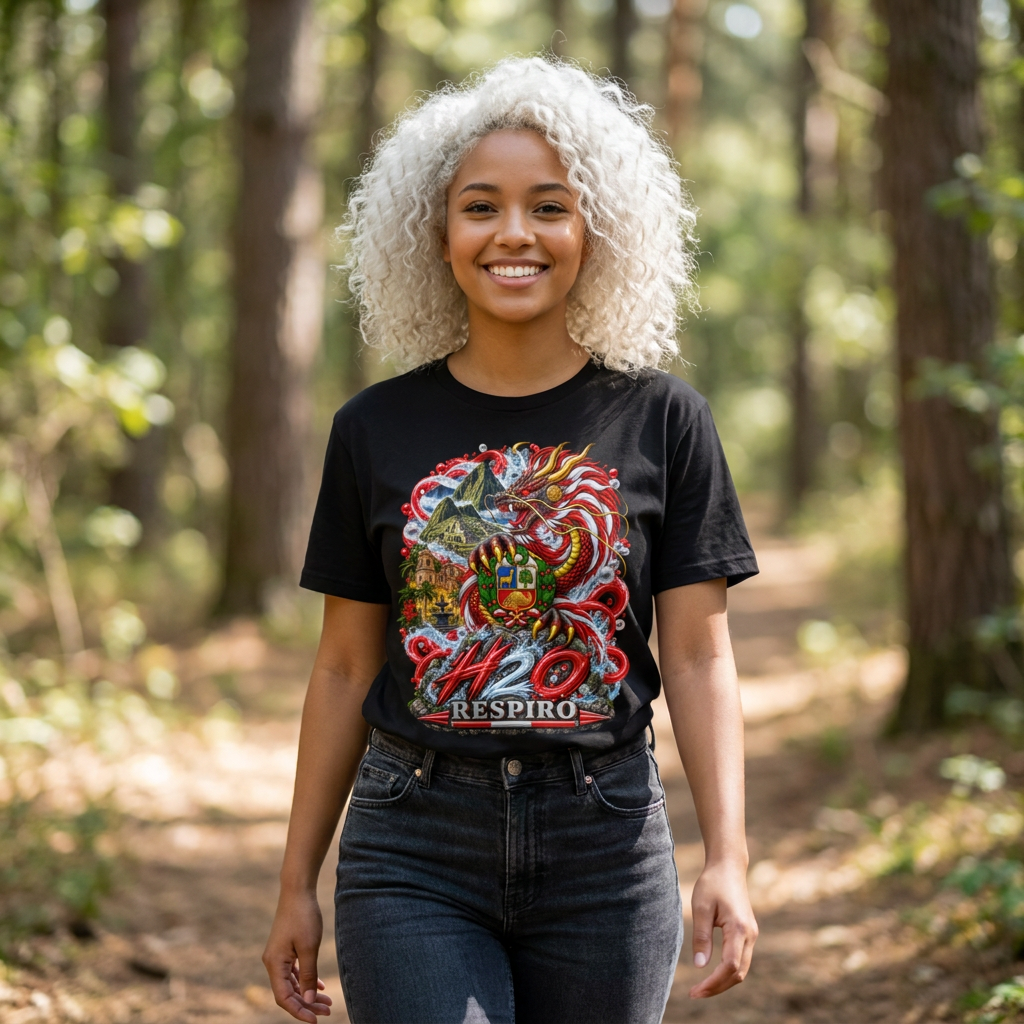 T-shirt unisexe Dragon Flow – Édition Pérou | H2O RESPIRO