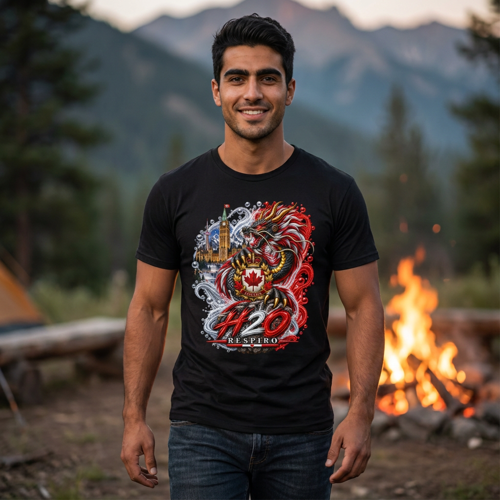 T-shirt unisexe Dragon Flow – Édition Canada | H2O RESPIRO