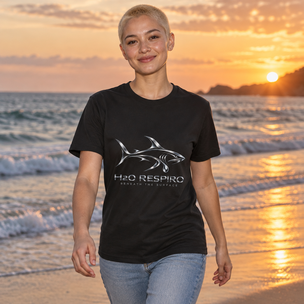 Unisex Shark T-shirt – H2O RESPIRO ANIMALS Edition, design preview