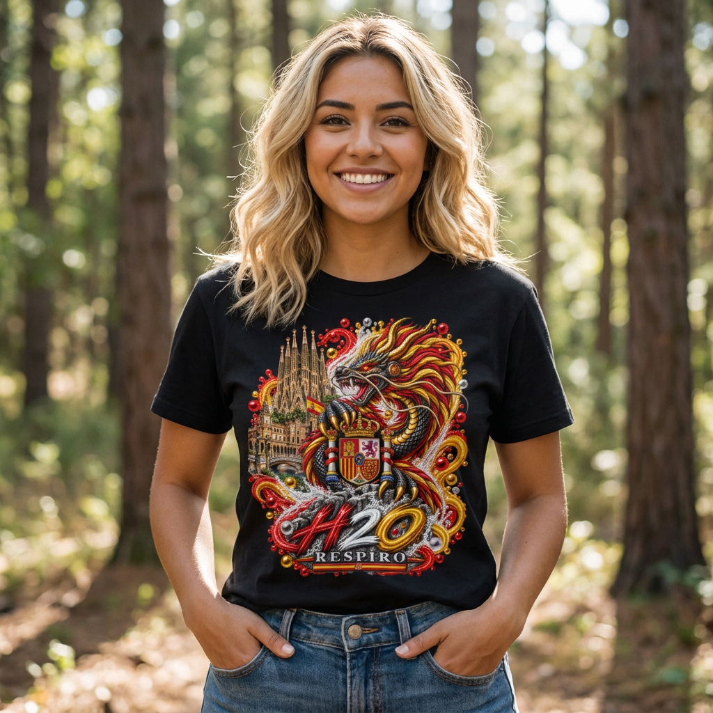 T-shirt unisexe Dragon Flow – Édition Espagne | H2O RESPIRO