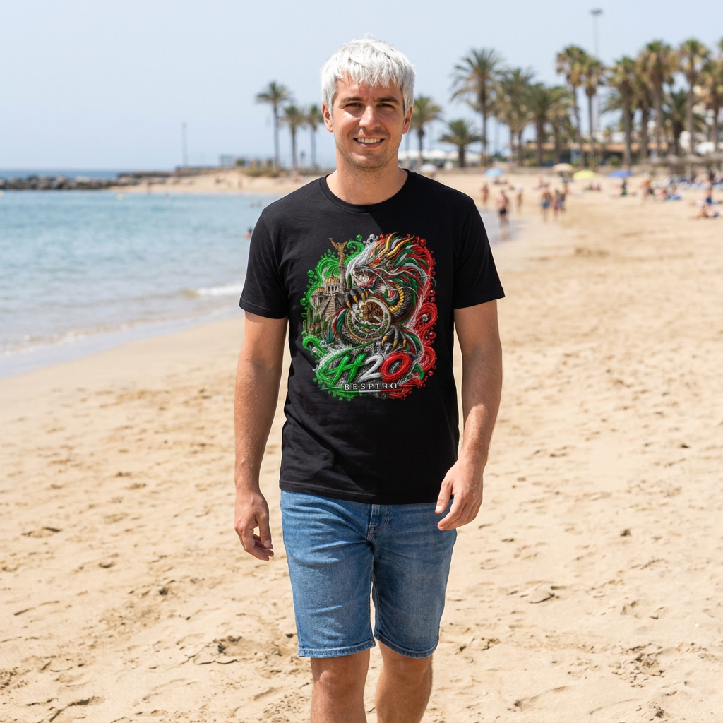 T-shirt unisexe Dragon Flow – Édition Mexique | H2O RESPIRO