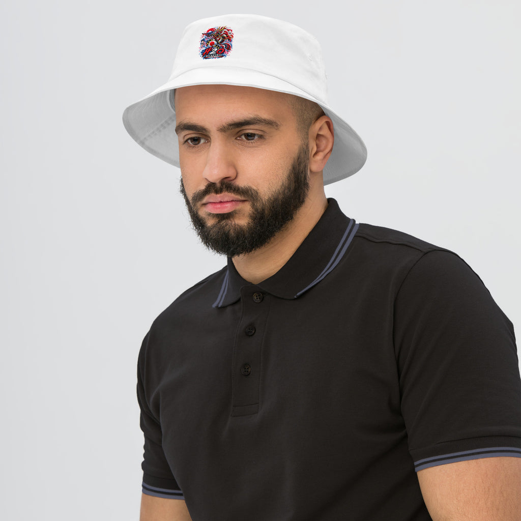 Bob Dragon Flow – Édition Japon H2O RESPIRO blanc, vue de face, avec motif dragon japonais coloré.