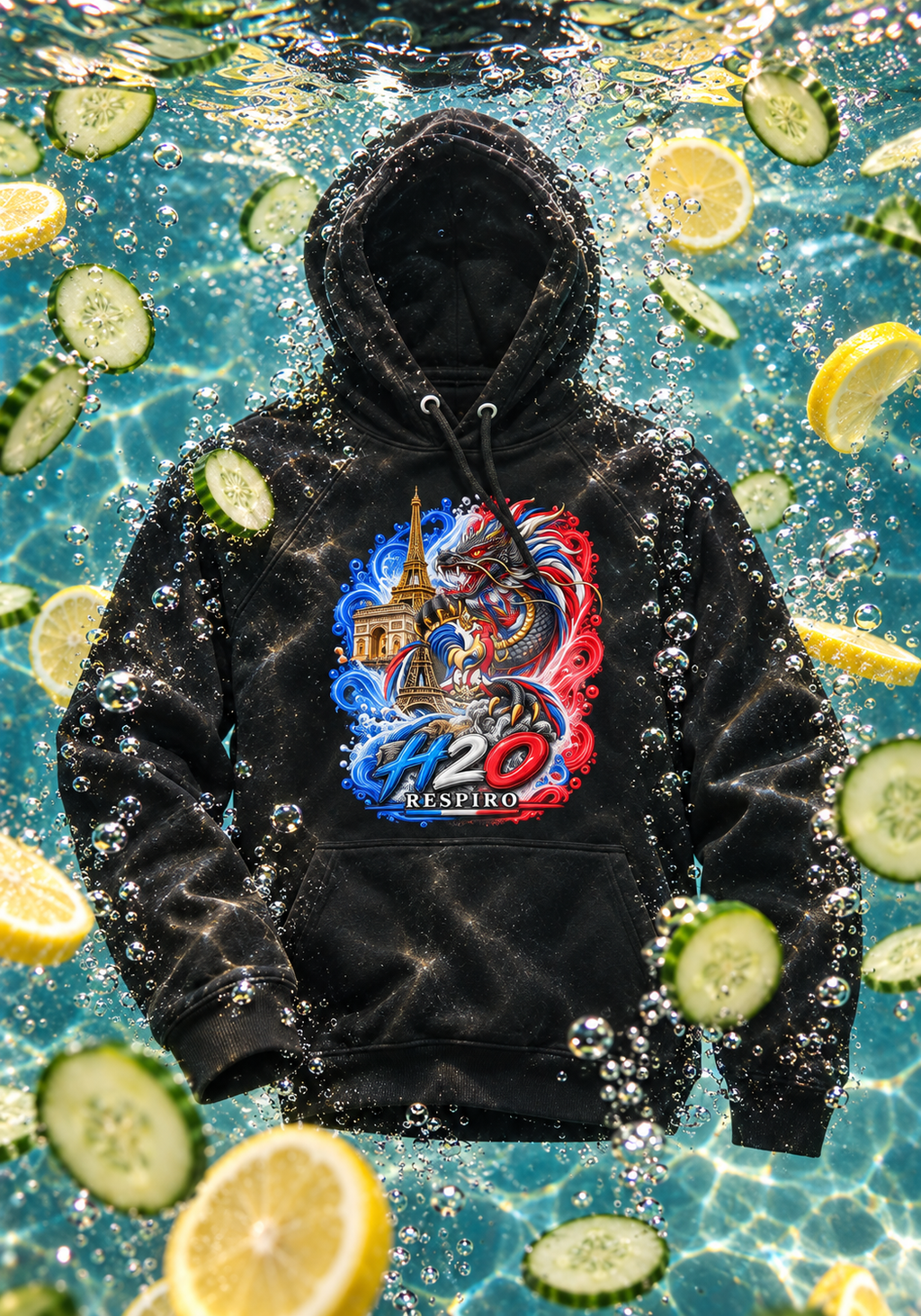Dragon Flow Hoodie – France Edition | H2O RESPIRO