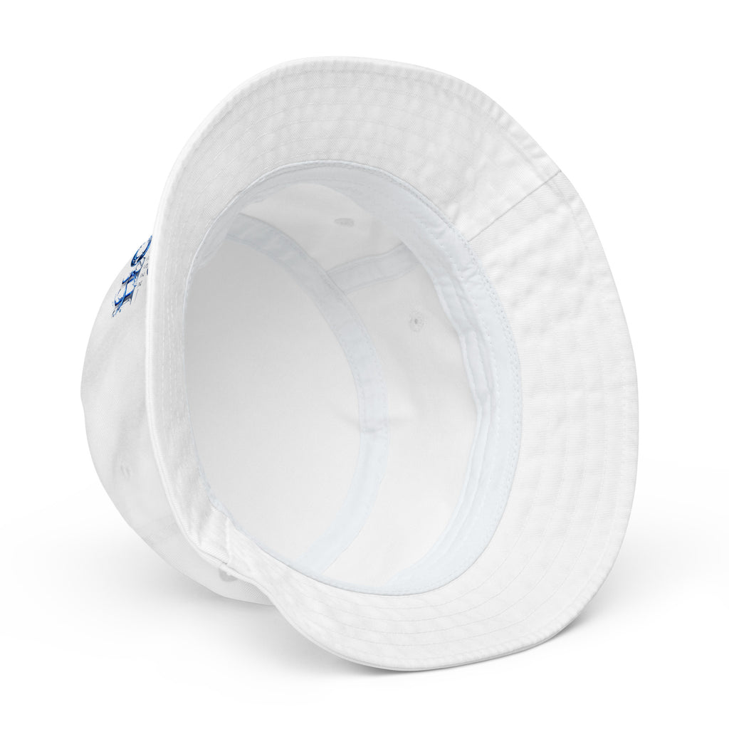 Détail du bob écologique en coton biologique H2O RESPIRO blanc.