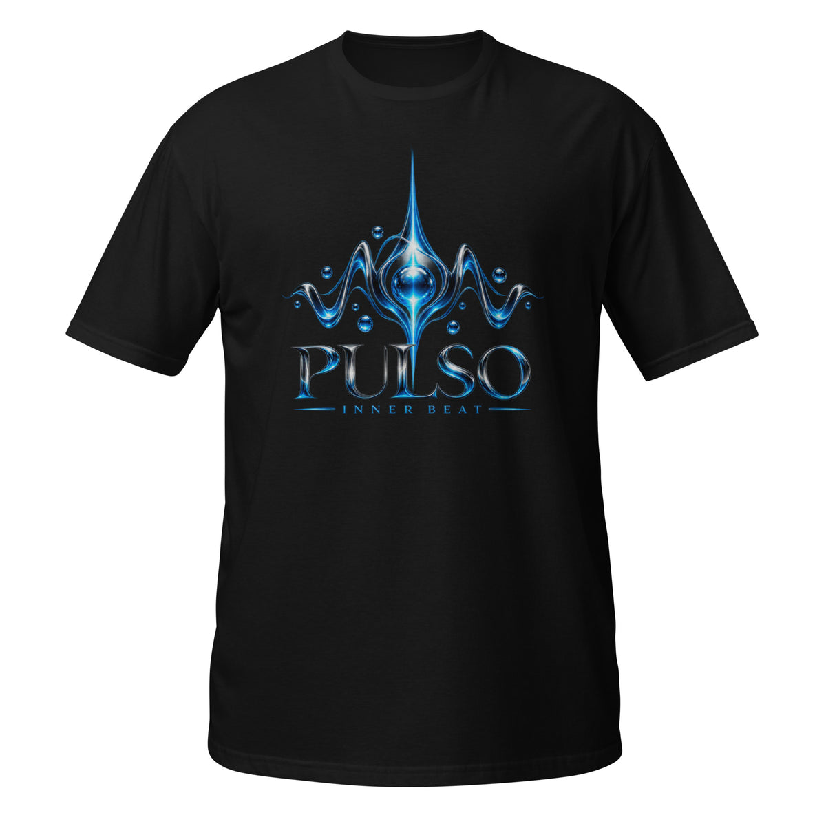 T-shirt unisexe L’Essentiel PULSO H2O RESPIRO noir, vue de face.