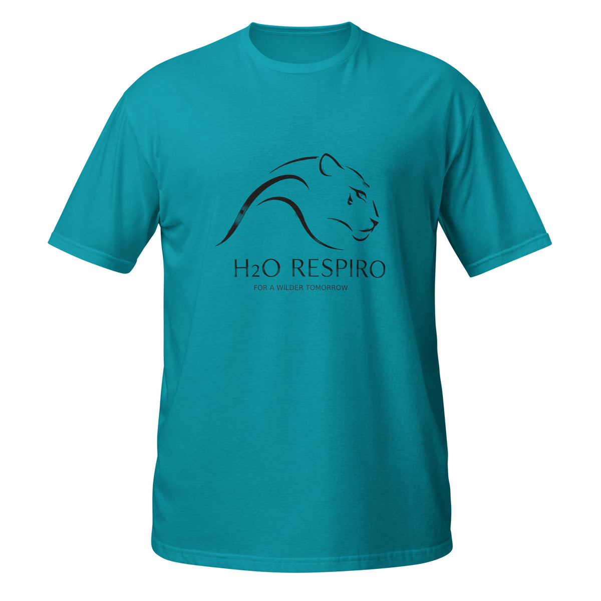T-shirt unisexe L’Essentiel AIGLE H2O RESPIRO Tropical Blue, vue de face.