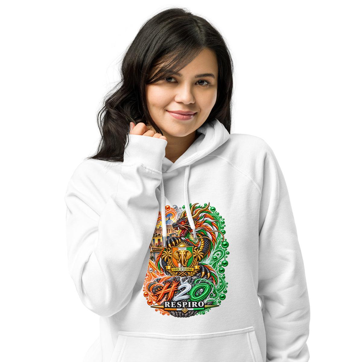 Hoodie Dragon Flow – Édition Côte d’Ivoire | H2O RESPIRO