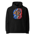 Hoodie premium Dragon Flow – Édition France H2O RESPIRO, noir, vue de face.