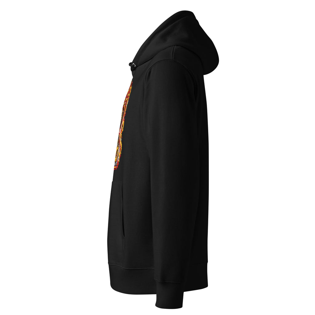 Hoodie premium Dragon Flow – Édition Espagne H2O RESPIRO, noir, vue de profil gauche.