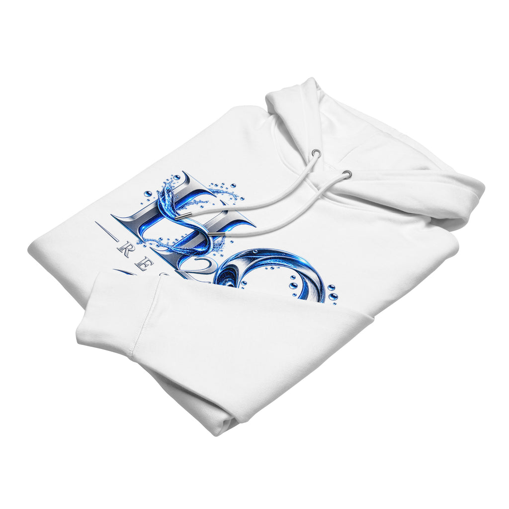 Hoodie premium H2O Signature H2O RESPIRO, blanc, vue de face.