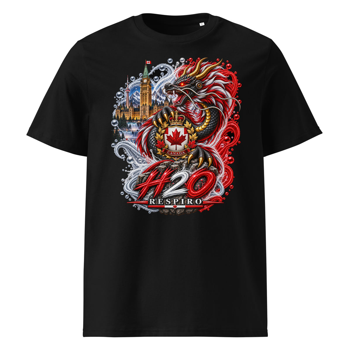 T-shirt unisexe Dragon Flow – Édition Canada | H2O RESPIRO