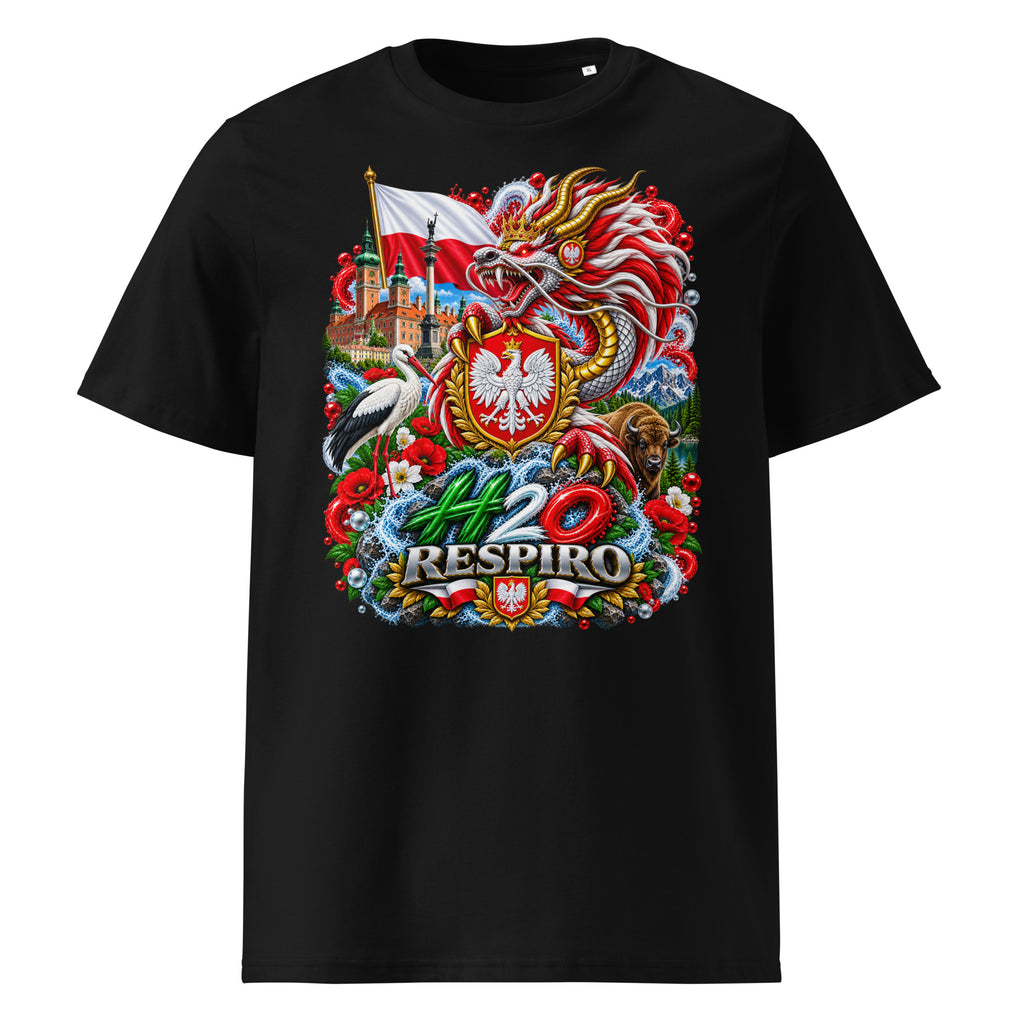 T-shirt unisexe Dragon Flow – Édition Pologne | H2O RESPIRO
