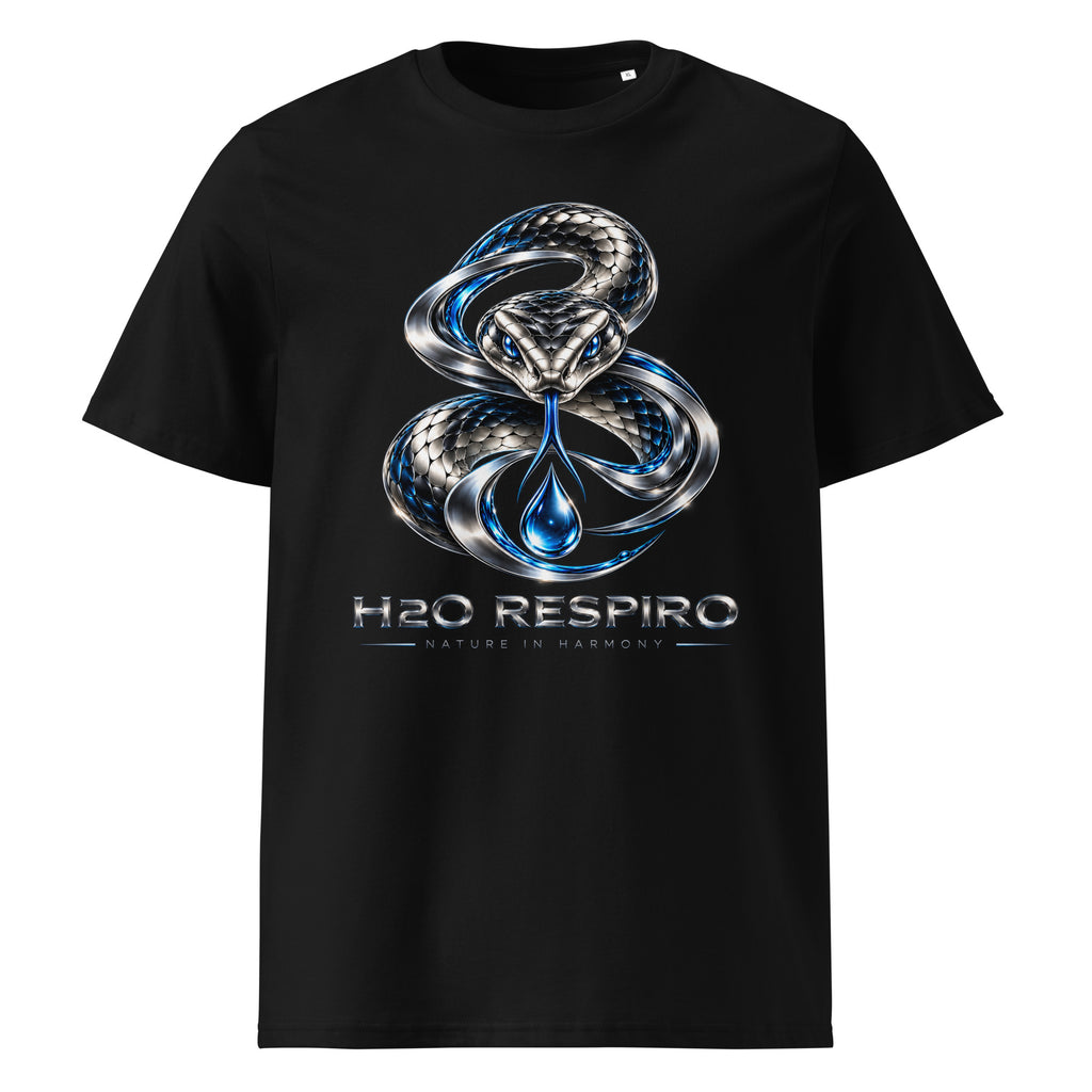 T-shirt unisexe Serpent – Édition ANIMALS H2O RESPIRO, noir, vue de face