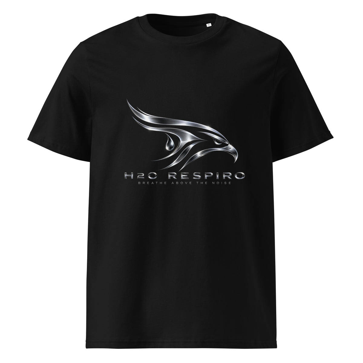 Unisex Eagle T-shirt – H2O RESPIRO ANIMALS Edition, black, front view