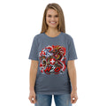  T-shirt unisexe Dragon Flow – Édition Suisse de H2O RESPIRO, en coton, vu de face avec le grand motif dragon rouge et blanc aux couleurs de la Suisse sur la poitrine.

