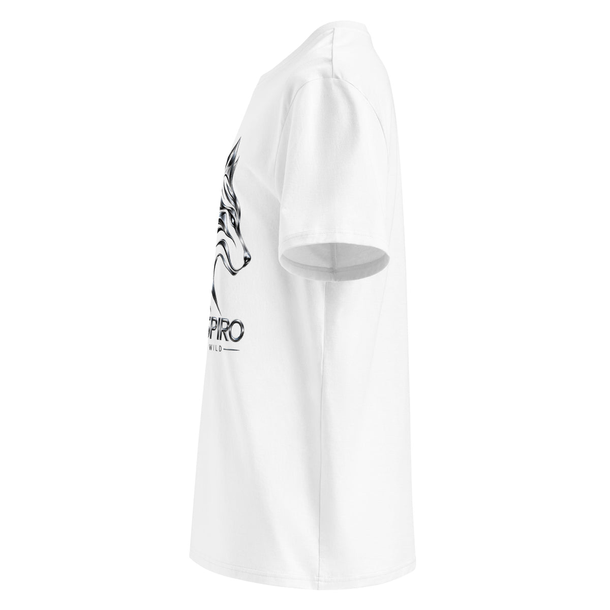 Unisex Wolf T-shirt – H2O RESPIRO ANIMALS Edition, white, left-side view