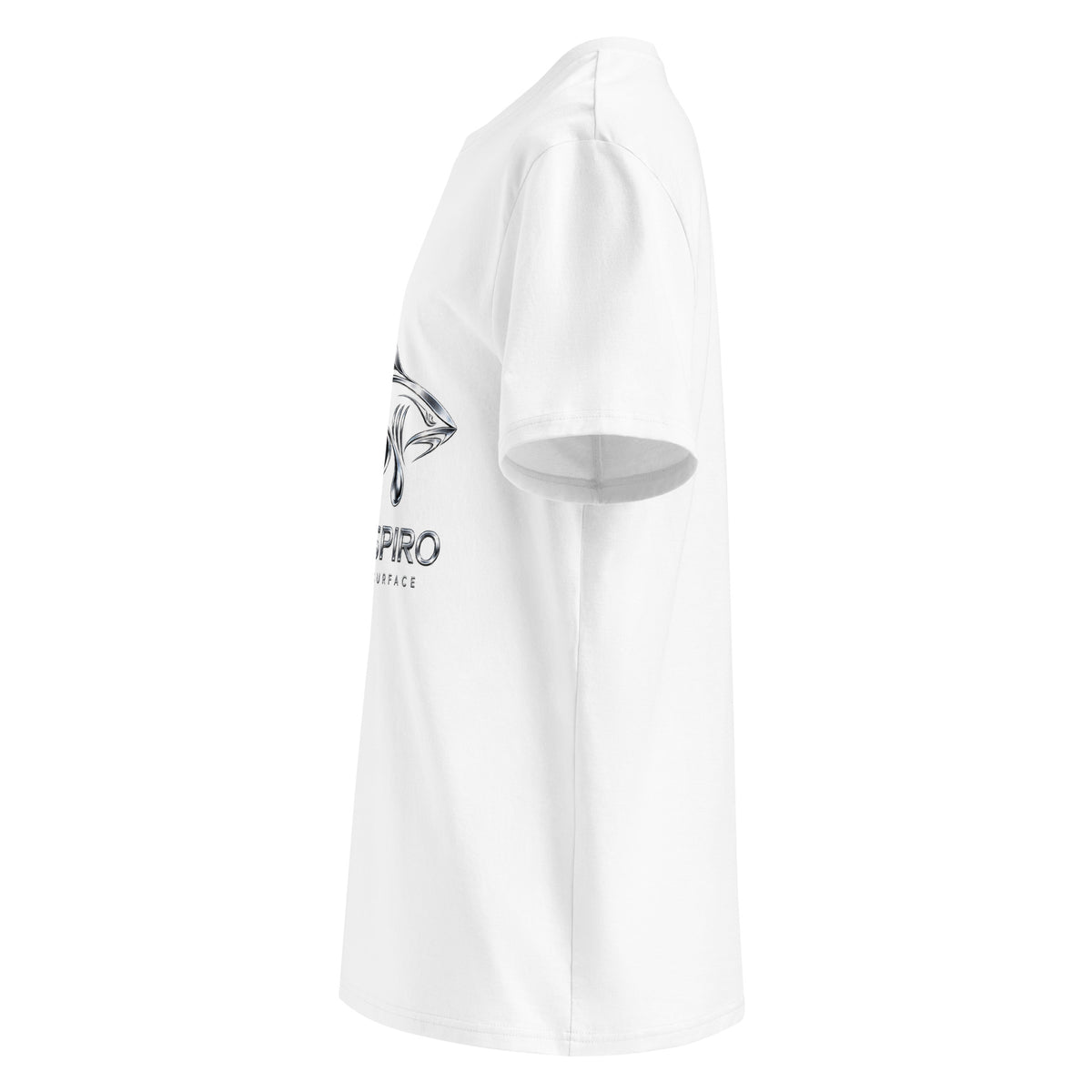 Unisex Shark T-shirt – H2O RESPIRO ANIMALS Edition, white, left-side view