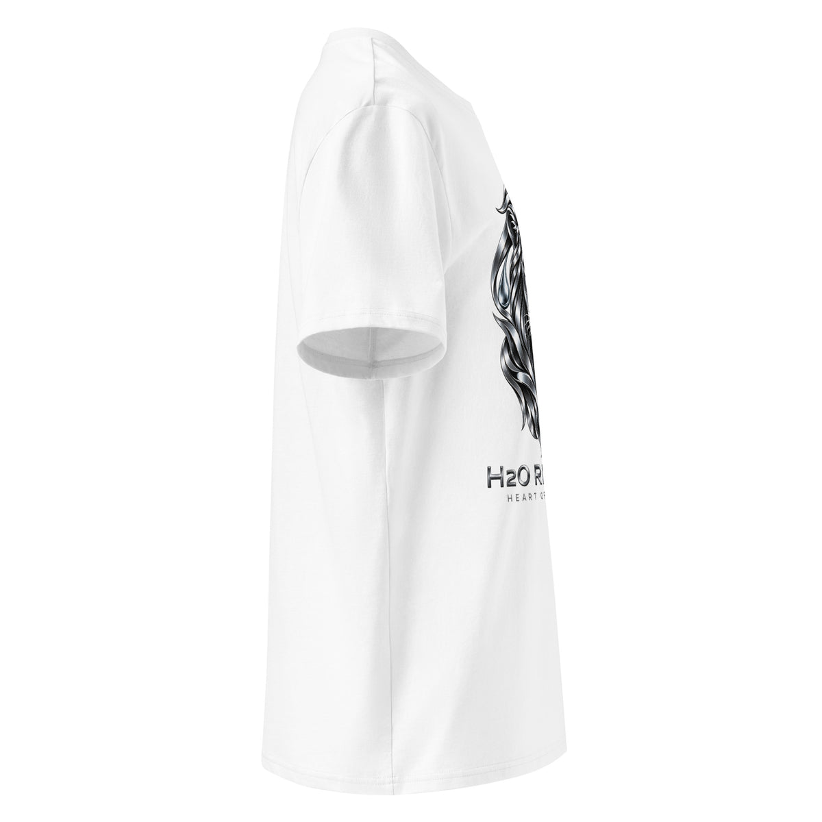 Unisex Lion T-shirt – H2O RESPIRO ANIMALS Edition, white, right-side view