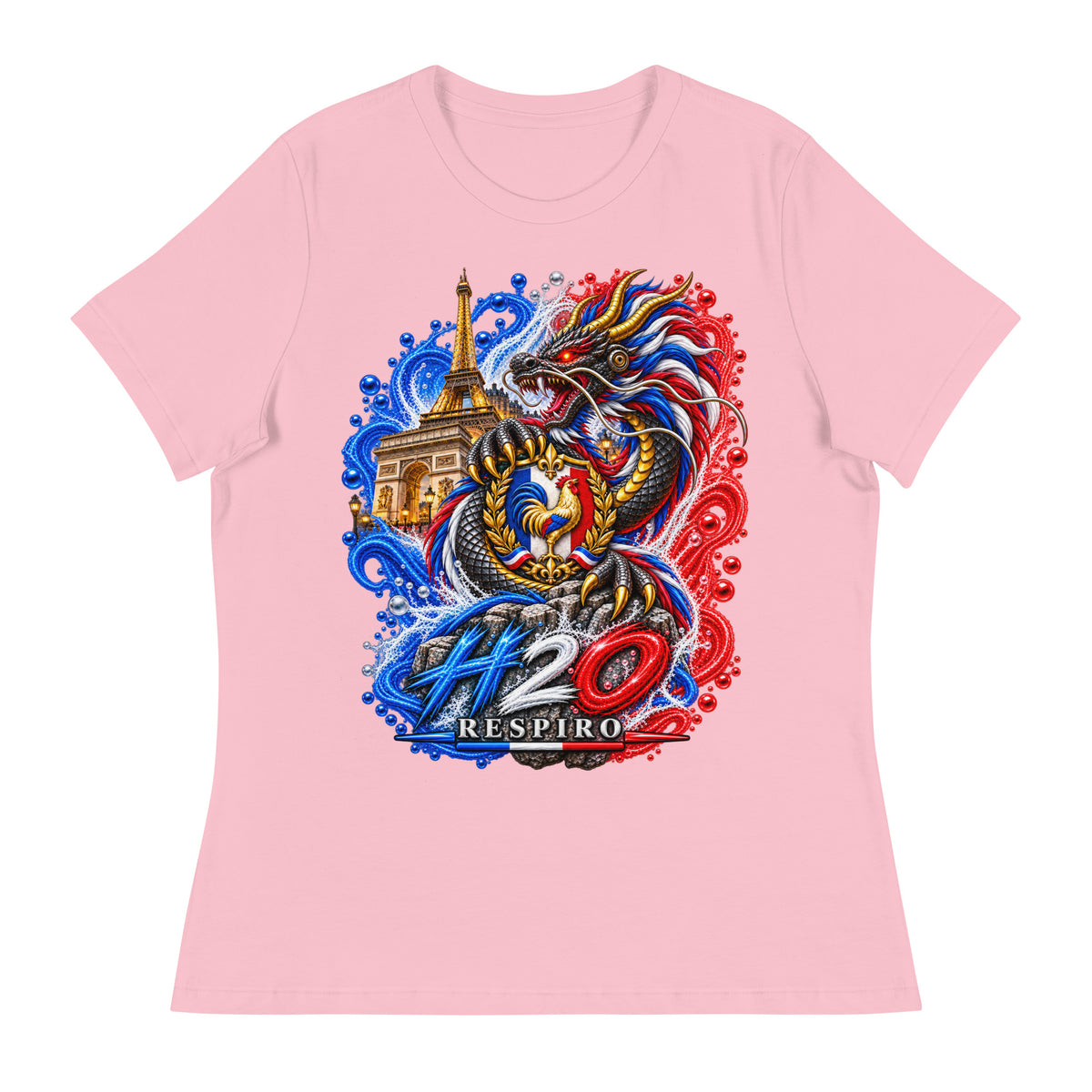 T-shirt femme Dragon Flow – Édition France | H2O RESPIRO